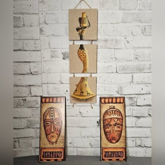 Beautiful Tribal Wall Art - 3 Piece Set - Picture 2 of 15